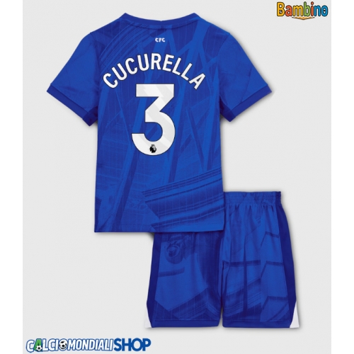 Maglie da calcio Chelsea Marc Cucurella #3 Prima Maglia Bambino 2025-26 Manica Corta + Pantaloni corti)